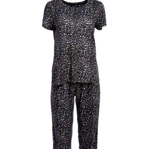 Rene’ Rofe’ Pajama Set- Charcoal Leopy